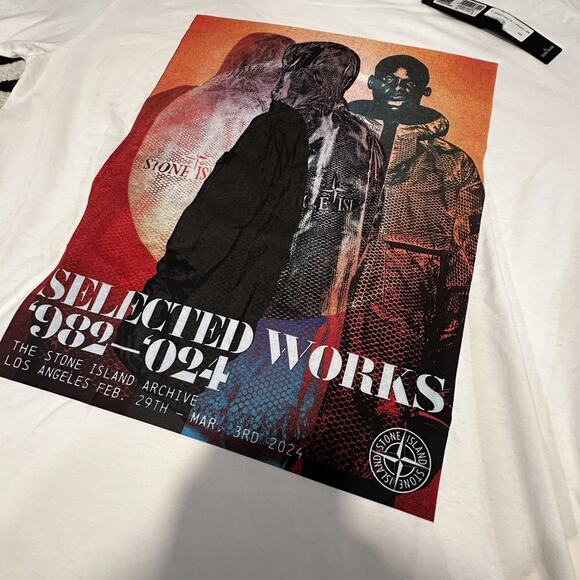 2024 Frieze LA Stone Island Better Gift Shop Works T - White - XXL - Picture 3 of 9